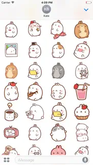 molang rabbit - emoji - emoticons - stickers iphone images 3