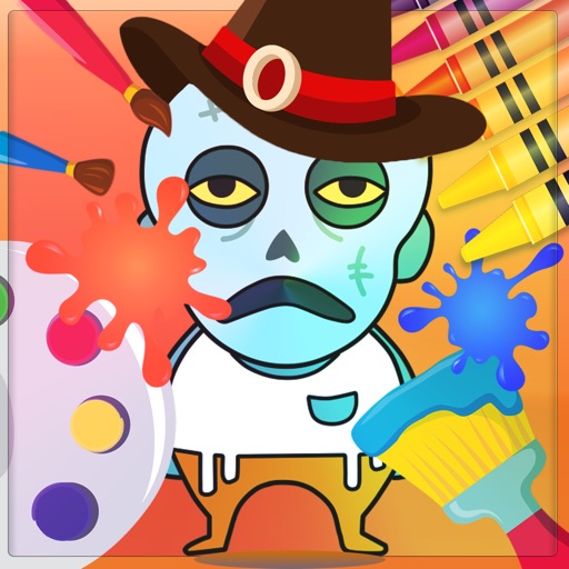Zombie Paint Book - Zombie catchers painting game app reviews download