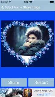 blue heart romantic photo frame iphone images 3