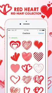 red heart collection stickers for imessage iphone images 1