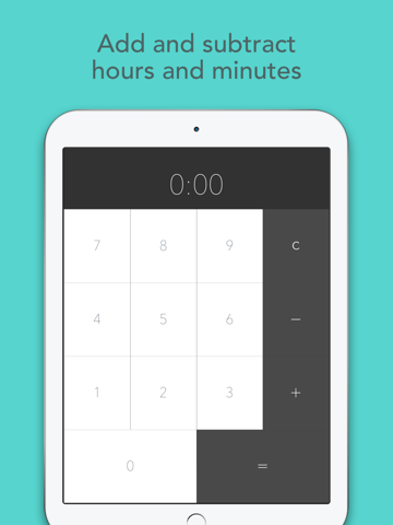 calculadora de horas y minuto ipad capturas de pantalla 1