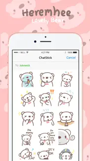heremhee lovely bear stickers for imessage free iphone images 1