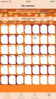 womanlog pregnancy calendar iPhone Captures Décran 1