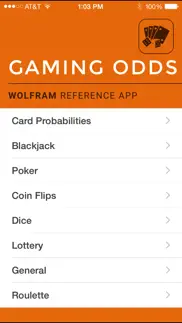 wolfram gaming odds reference app iphone resimleri 1