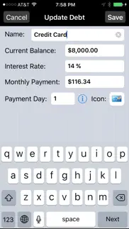 debt payoff pro iPhone Captures Décran 3