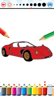 super car coloring book - vehicle drawing for kids iphone images 1