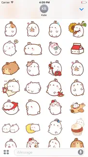 molang rabbit - emoji - emoticons - stickers iphone images 2