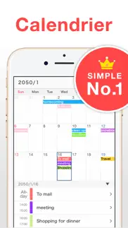 calendrier simple - planning iPhone Captures Décran 1