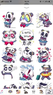 cute panda pun funny stickers iphone images 1