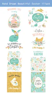 hand drawn easter day stickers iphone images 3