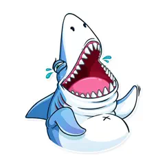 funny shark cute sticker 2022 logo, reviews