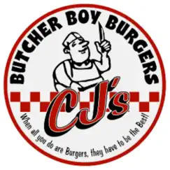 cjs butcher boy burgers logo, reviews