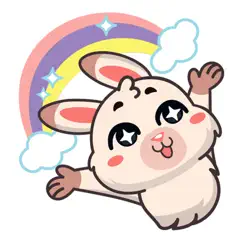 rabbit pun funny stickers logo, reviews