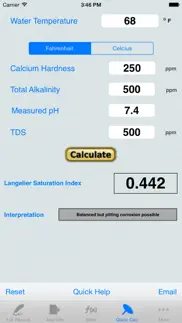 langelier saturation index iPhone Captures Décran 4