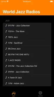 world jazz radios iPhone Captures Décran 1