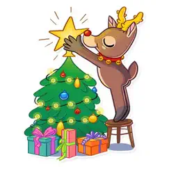 christmas mr deer sticker 2019 logo, reviews