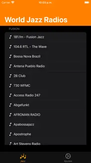world jazz radios iPhone Captures Décran 3