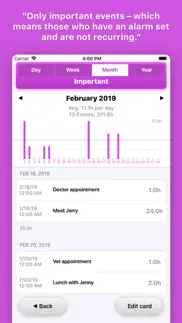timeview - calendar statistics iphone resimleri 2