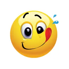 yellow smiley emoji stickers logo, reviews