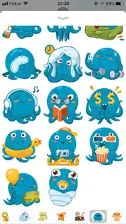 octopus cute funny stickers iphone images 3
