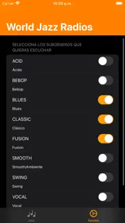 world jazz radios iPhone Captures Décran 2