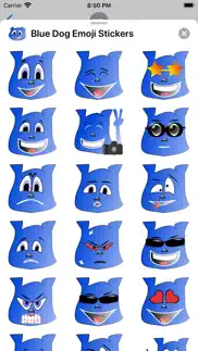blue dog emoji stickers iphone resimleri 2