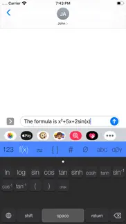 the math keyboard iPhone Captures Décran 2