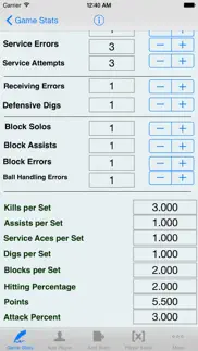 volleyball player game stats iPhone Captures Décran 2