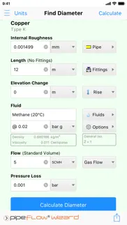 pipe flow wizard - calculator iphone images 3