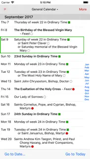catholic calendar iPhone Captures Décran 1