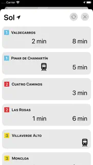 metro madrid - tiempos espera iphone capturas de pantalla 1