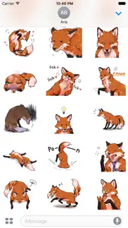 red fox foxmoji stickers iphone images 4