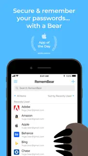 remembear: password manager iphone images 1