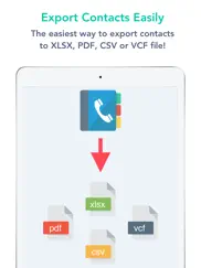 contacts to excel , pdf , csv ipad images 1