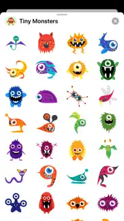 tiny monster creature stickers iphone capturas de pantalla 1