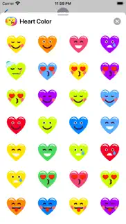 heart face multicolor stickers iphone bildschirmfoto 1