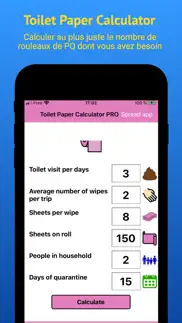 toilet paper calculator pro iPhone Captures Décran 1