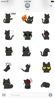 animated grumpy black cat iphone images 3