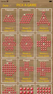 marble solitaire - peg puzzles iphone capturas de pantalla 1