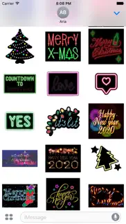 merry christmas neon sticker iphone images 3