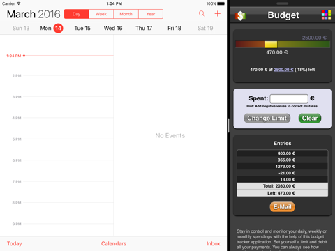 budget app iPad Captures Décran 3