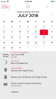 kabbalistic calendar iPhone Captures Décran 1