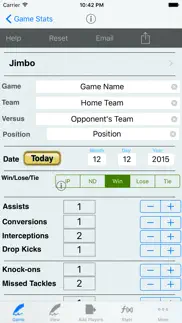 rugby player stats tracking iphone images 2