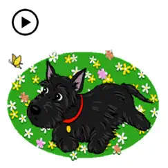 animated adorable scottie dog logo, reviews