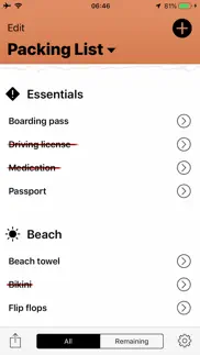 travel packing list iphone capturas de pantalla 1