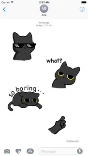animated grumpy black cat iphone images 1