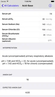 medimath medical calculator iphone capturas de pantalla 3