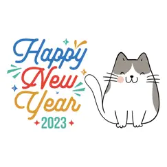 2023 - happy new year stickers logo, reviews