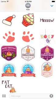 fat cat christmas stickers iphone images 4