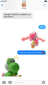 yarn yoshi & poochy stickers iphone images 2